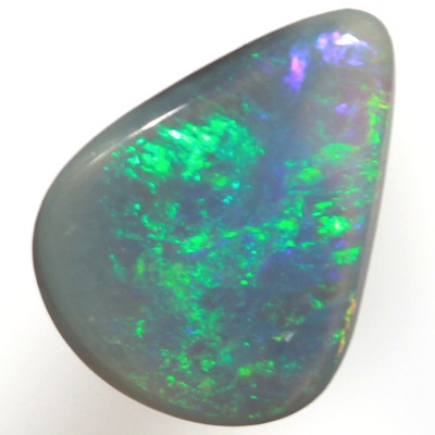 SOLID SEMI BLACK OPAL Sparkles of green over blue